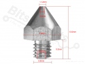 Nozzle for 3D printers / Makerbot MK8 M4 1,75mm/0,4mm